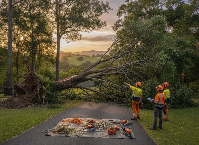Emergency Tree Removal performed by Brisbane West Arborist in the Brisbane West