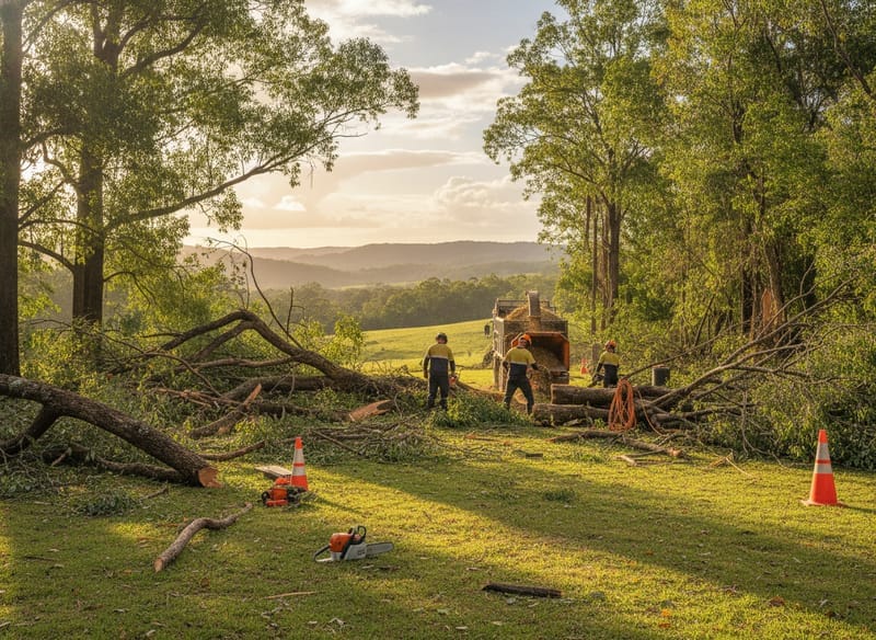 Storm Damage Tree Removal performed by Brisbane West Arborist in the Brisbane West